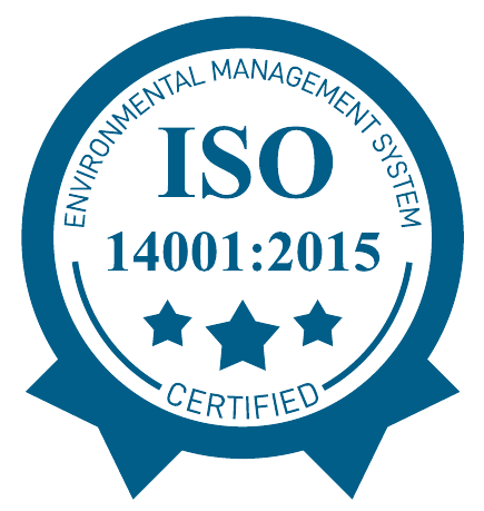 ISO 14001:2015 certification badge
