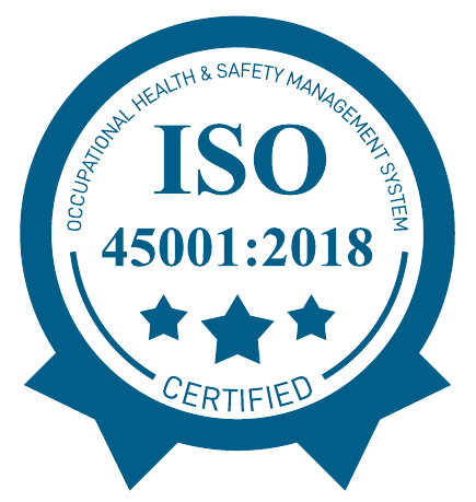 ISO 45001 certification badge