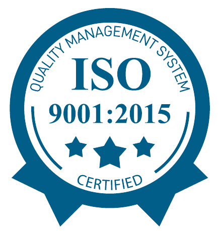 ISO 9001:2015 certification badge